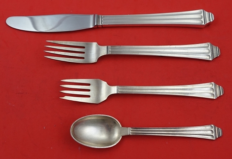 Dinner 4-pc Setting availability based on stock listed below - Arvesolv #6 by Hans Hansen - Danish - Sterling